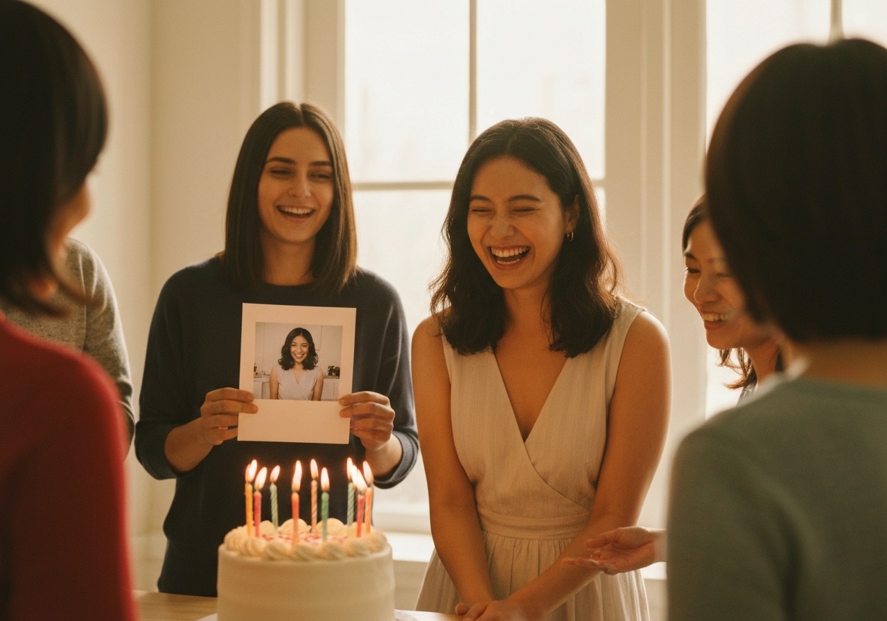 AI birthday video maker with photos — single photo animation example