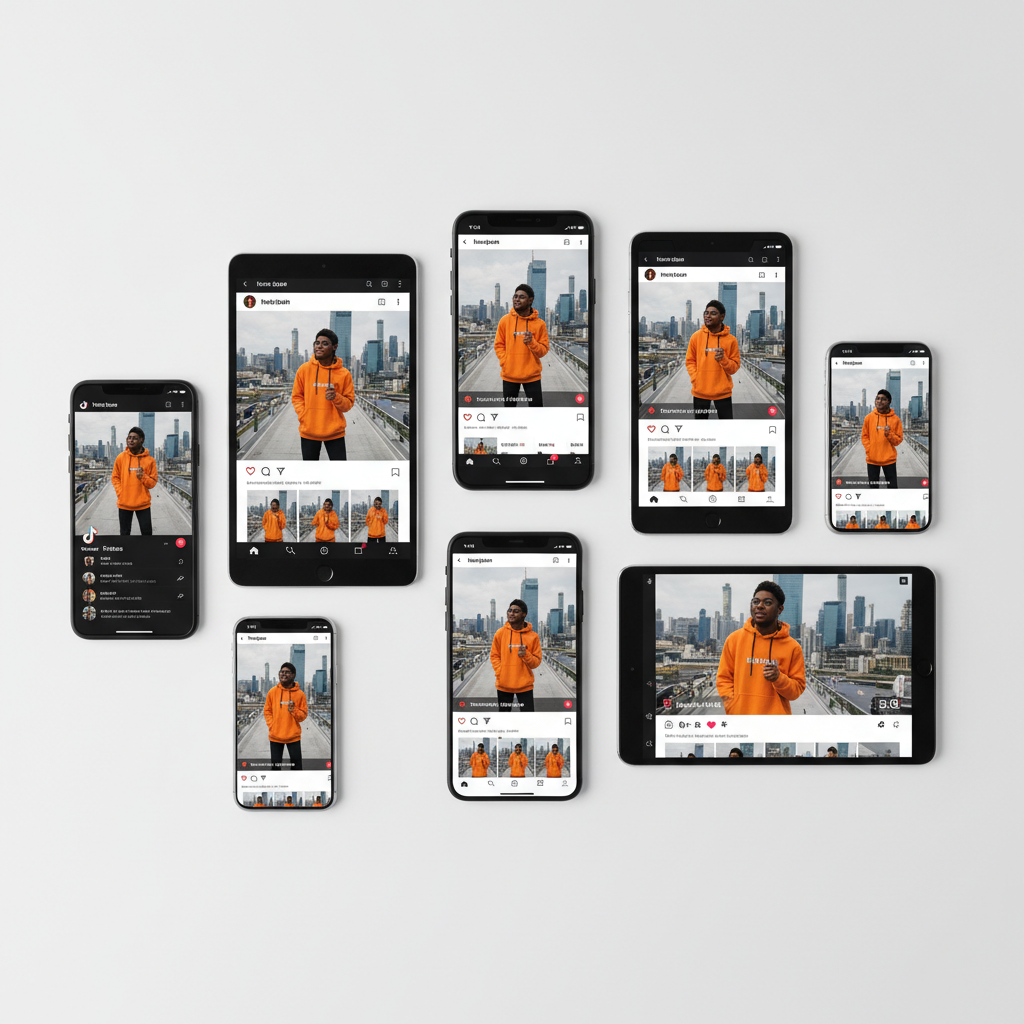 AI influencer content for multiple platforms